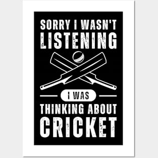 Not Listening, Thinking About Cricket Posters and Art